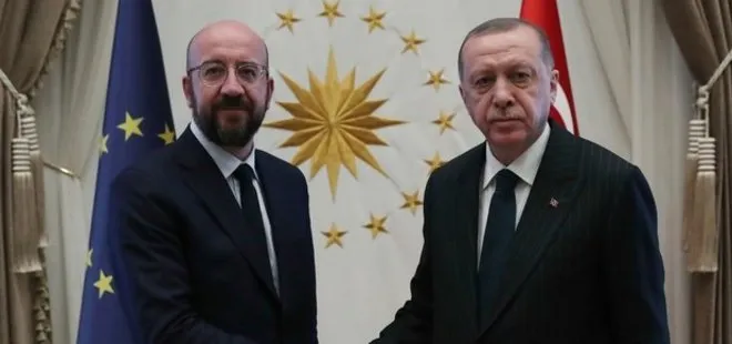 Başkan Erdoğan AB Konseyi Başkanı Charles Michel ile görüştü