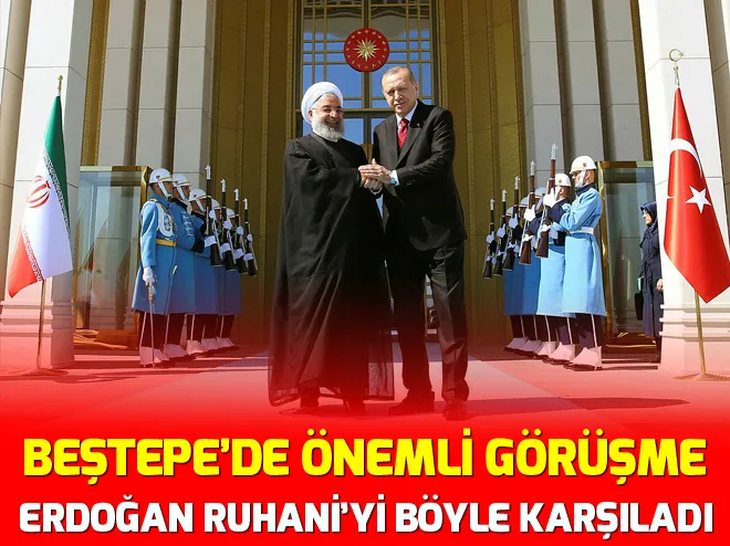 Cumhurbaşkanı Erdoğan, Beştepede Ruhani ile görüştü