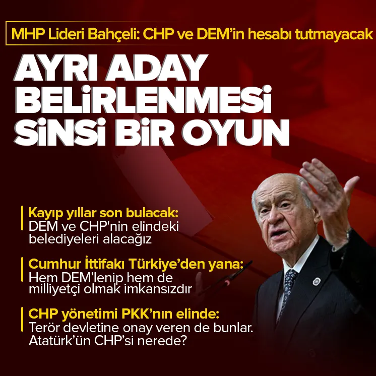 CHP ve DEMin ayrı aday belirlemesi sinsi bir oyun
