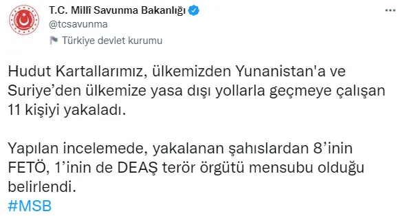 Son dakika: Milli Savunma Bakanlığı böyle duyurdu! 11 kişi yakalandı - 1