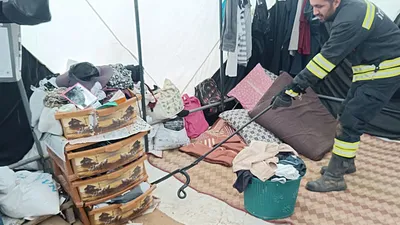 Çadırda yılan paniği