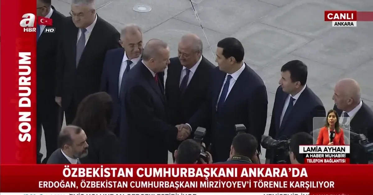 Son Dakika Haberi Ozbekistan Cumhurbaskani Ankara Da Baskan Erdogan Resmi Torenle Karsiladi Video Ahaber Son Dakika Video Izle