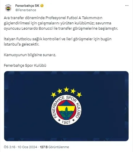Fenerbahçe’nin yeni transferi Leonardo Bonucci İstanbul’a geliyor! İşte sözleşme şartları...
