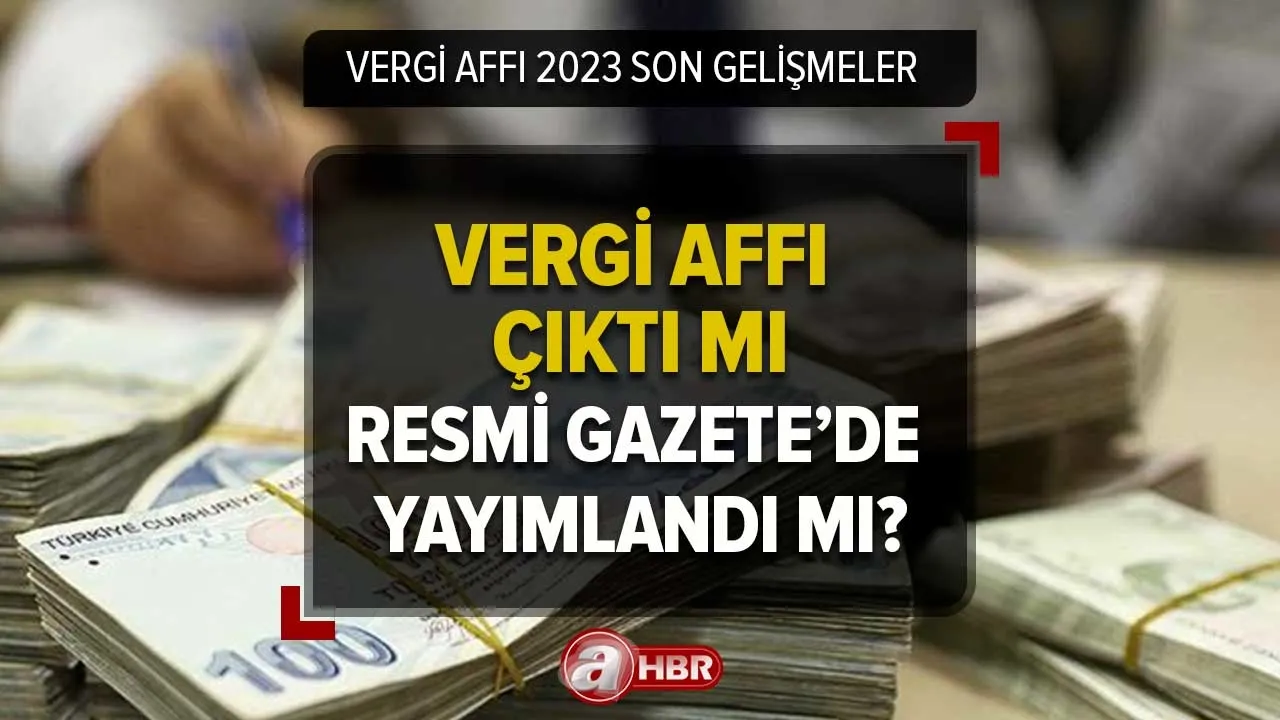 Vergi affı yasası çıktı mı, Resmi Gazete'de yayımlandı mı? Borçlar ne zaman silinecek? VERGİ AFFI 2023 SON DURUM