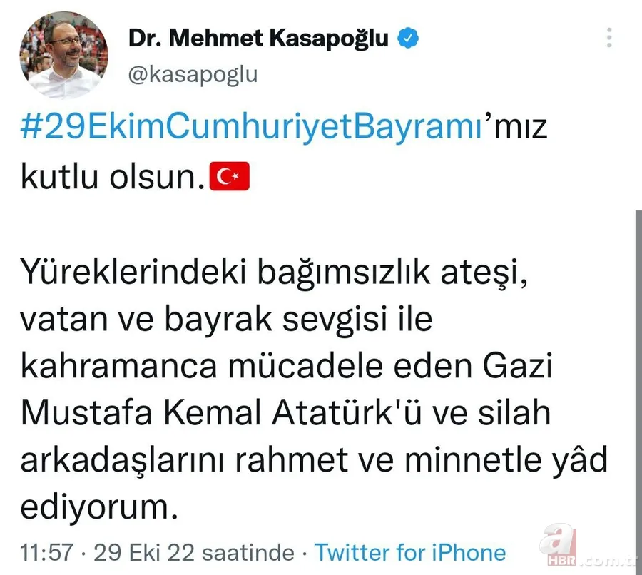 Cumhuriyet 99 yaşında! Siyasilerden 29 Ekim Cumhuriyet Bayramı mesajları 12