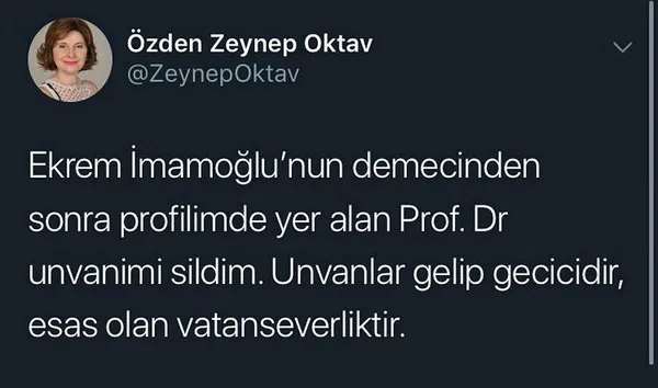Ekrem İmamoğlu’na tepki için unvanını silmişti! Akademisyen Özden Zeynep Oktav’dan sert eleştiri...
