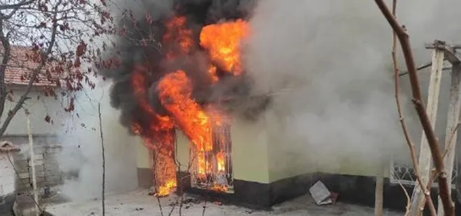 Konya’da müstakil ev alev alev yandı! Yangında evin büyük bölümü kullanılamaz hale geldi
