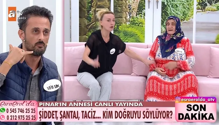 Canlı yayında yüzleşme! Pınar, annesi ve Haluk stüdyoda | Haluk Pınar’a uygunsuz videolar ile şantaj mı yaptı?
