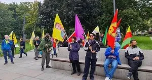 İsveç’in başkenti Stockholm’de PKK gösterisi