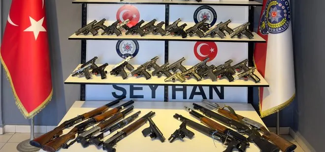 Adana’da 54 ruhsatsız silah ele geçirildi