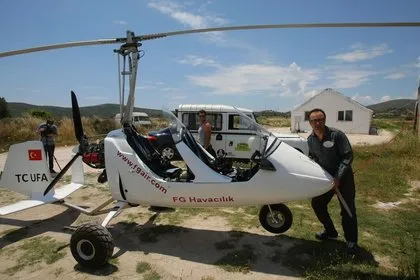 Havacılık tutkunlarının ’gyrocopter’ ilgisi