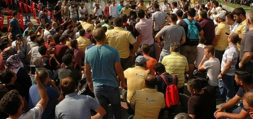 CHP'nin kovduğu işçiler İBB önünde eylem yaptı