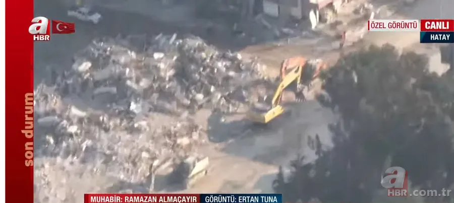 A Haber canlı yayında ekranlara taşıdı! İşte Hatay'daki büyük yıkımın havadan görüntüsü 8