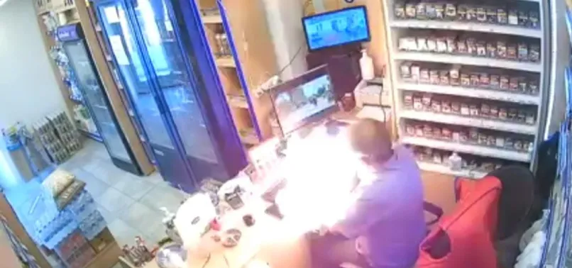 Neye uğradığını şaşırdı! O anlar kamerada