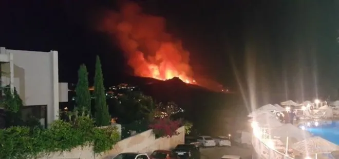 Bodrum Küdür sit alanında yangın çıktı