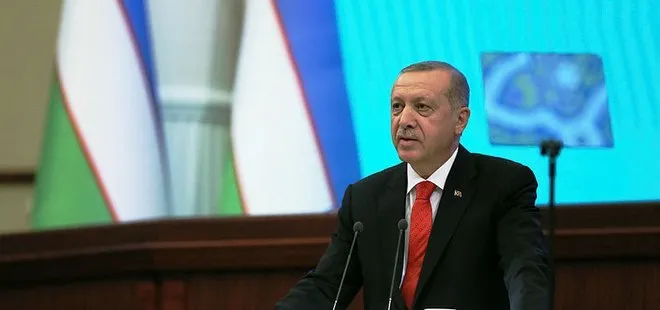 Cumhurbaşkanı Erdoğan Özbekistan’da konuştu