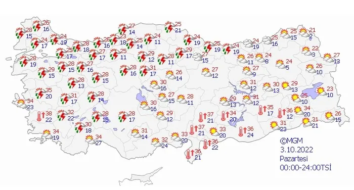 Meteoroloji tarih verip uyardı! Çok sayıda ili sağanak yağış vuracak | İstanbul Ankara İzmir… (30 Eylül - 4 Ekim 2022 hava durumu haberi) - 7