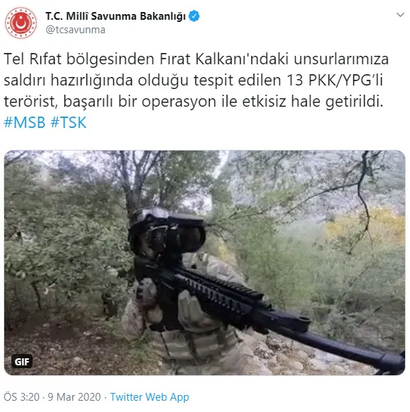 Son dakika: MSB açıkladı! Tel Rıfat'ta PKK'ya büyük darbe - 1