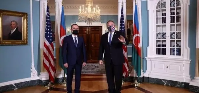 Azerbaycan Dışişleri Bakanı Bayramov ABD Dışişleri Bakanı Pompeo ile bir araya geldi