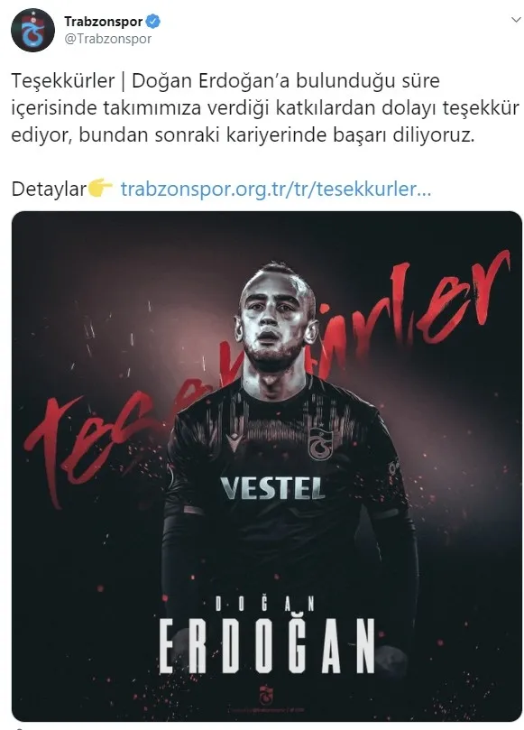 Trabzonspor Doğan Erdoğan ile yollarını ayırdı - 1