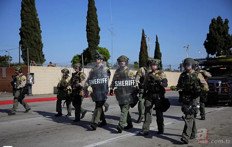 Görüntüler ABD'den: Göçmenlik baskınları protestoları alevlendirdi! Los Angeles'a 2000 ulusal muhafız gönderildi 7