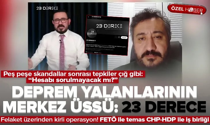 Deprem yalanlarının merkez üssü: 23 derece!