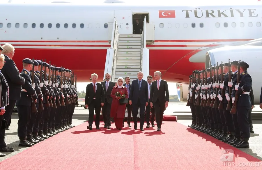 Başkan Recep Tayyip Erdoğan Almanya'da böyle karşılandı 24