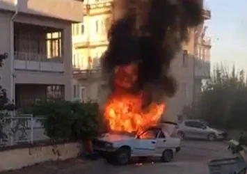 Duvara çarpınca alev topuna döndü!