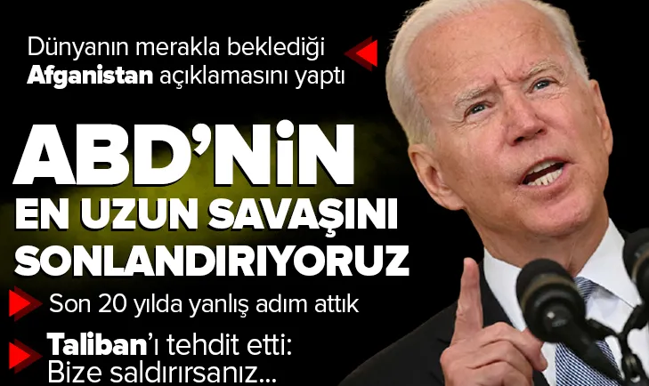 Biden: ABDnin en uzun savaşını sonlandırıyoruz