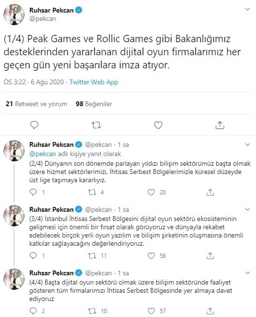 Bakan Ruhsar Pekcan Tum Firmalarimizi Ihtisas Serbest Bolgesi Nde Yer Almaya Davet Ediyoruz A Haber Son Dakika Ekonomi Haberleri