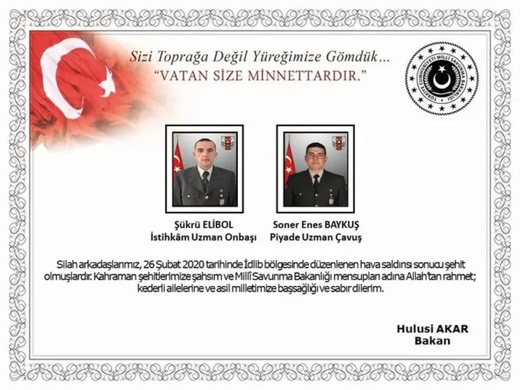 1582795790147.jpg Başkan Erdoğan'dan şehitler için başsağlığı mesajı - 1