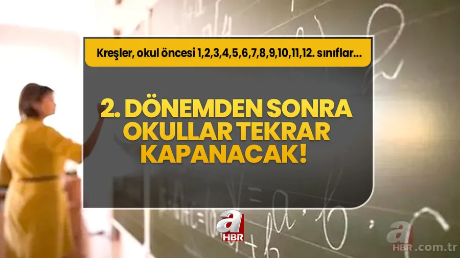 2. dönemden sonra okullar tekrar kapanacak! 81 ile 9 gün tatil sürprizi! Kreşler, okul öncesi 1,2,3,4,5,6,7,8,9,10,11,12. sınıflar... 1