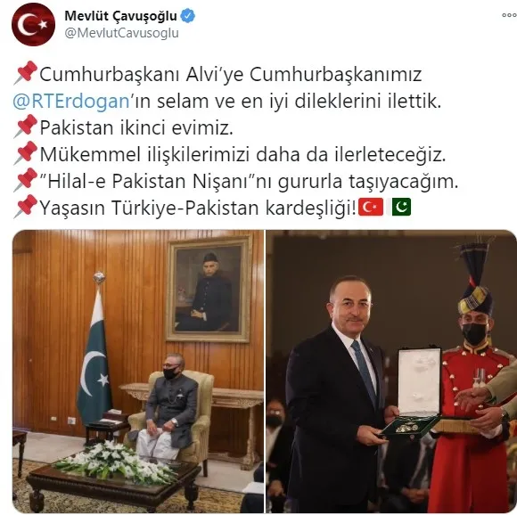 Dışişleri Bakanı Mevlüt Çavuşoğlu'ndan Pakistan mesajı - 1