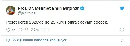 Bakanlıktan flaş açıklama! 2020'de poşet ücretlerine zam yapılmayacak - 1