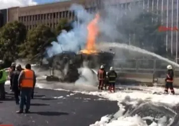 Ankara Adliyesi önünde doğalgaz patlaması