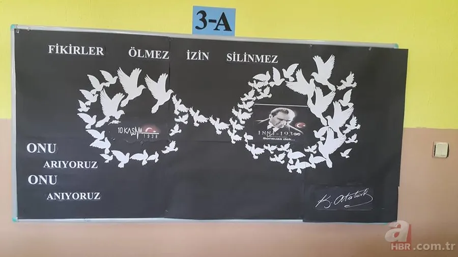 10 Kasım panosu nasıl yapılır? 10 Kasım Atatürk'ü Anma Günü pano çalışmaları! İşte örnek panolar ve yazıları... 8