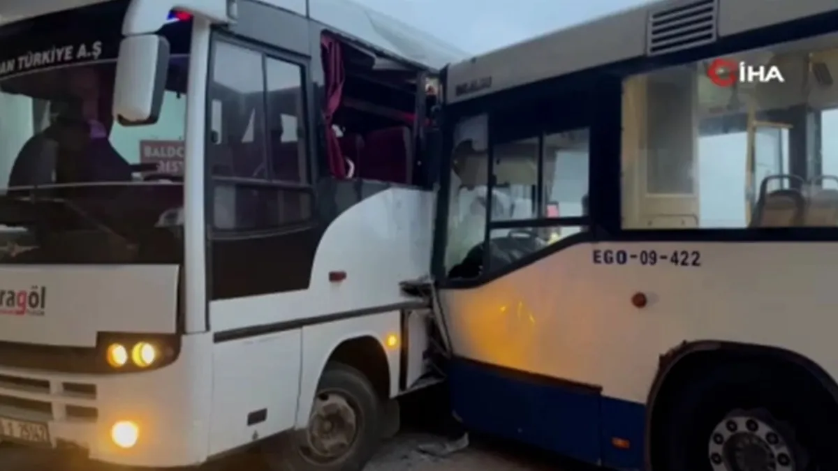 Ankara'da feci kaza! EGO otobüsü ile servis aracı çarpıştı