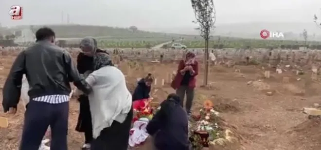 İki evladını cinayete kurban veren anne mezarlarını ziyaret etti
