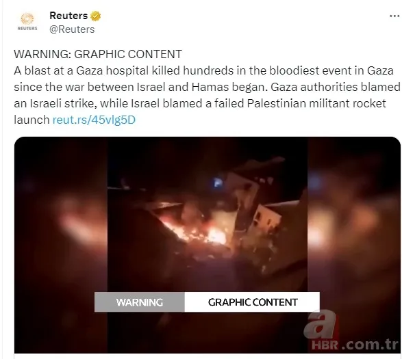 Gazze'deki el-Ehli Baptist Hastanesi saldırısı sonrası yabancı basın İsrail'i kolladı 13