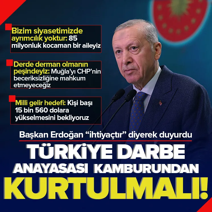 Başkan Erdoğandan yeni anayasa mesaj!