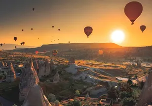 Kapadokya gün batımında dünya lideri