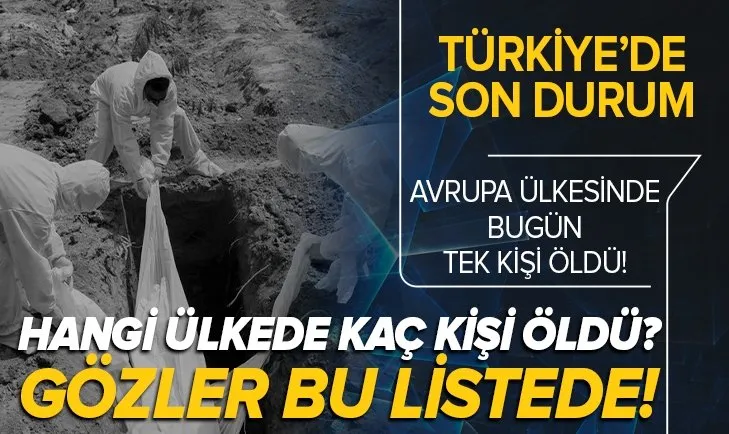 Dünyada koronavirüs kaynaklı can kayıpları artıyor I O ülkede sadece tek kişi öldü! İşte dünya genelinde ülke ülke ölüm sıralaması! Türkiye kaçıncı sırada?