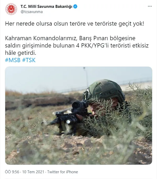 Son dakika | Saldırı hazırlığındaki 4 terörist etkisiz hale getirildi - 1