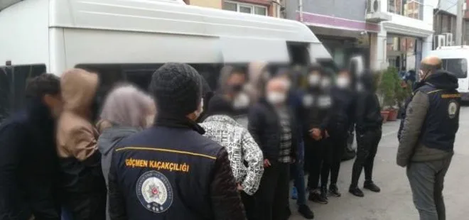 İzmir’de bağ evinde 124 sığınmacı yakalandı