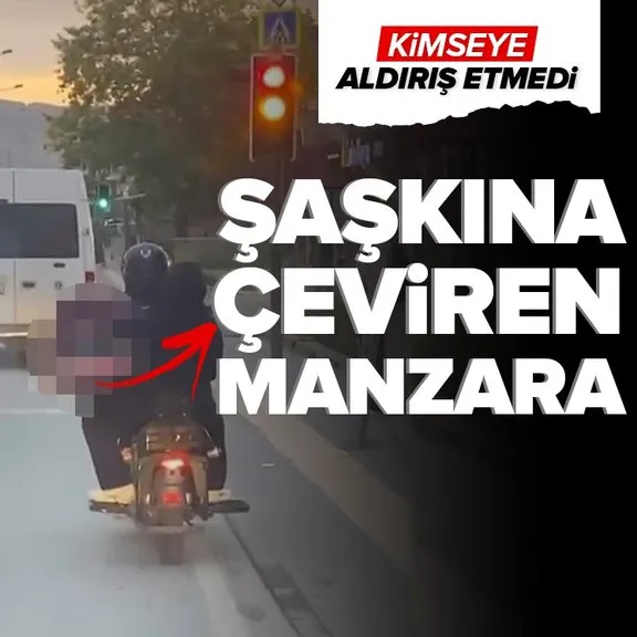 Bursa’da trafikte şaşkına çeviren manzara! Kimseye aldırış etmedi