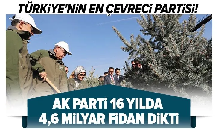 Türkiye'nin en çevreci partisi! AK Parti 16 yılda 4,6 milyar fidan dikti