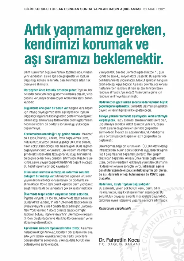 bilim-kurulu-toplantisi-sonrasi-son-dakika-aciklamasi-kisitlamalar-kaldirilacak-mi-1617217903112.jpg Bilim Kurulu toplantısı sonrası son dakika açıklaması! "Toplumun büyük kısmını haziran ayına kadar aşılamayı hedefliyoruz" - 9