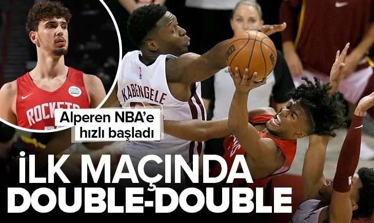 Alperen Şengün NBA’deki ilk maçında double-double yaptı