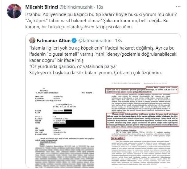 Fatmanur Altun’a hakaret eden Nazan Demir’e beraat! AK Parti’den tepki yağdı: Hukukun canına okuyan karar!