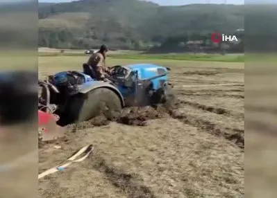 Pikniğe giderken bataklığa saplandılar